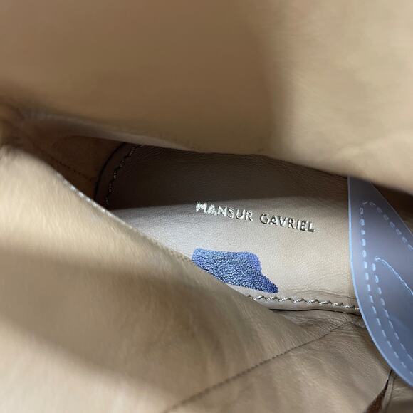 Mansur Gavriel Daydream Stretch Block Heel Chelsea Booties Brown Suede Size 35 - Picture 4 of 7